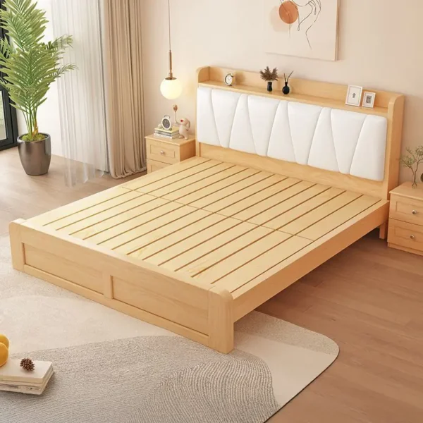 giuong ngu go mdf dau giuong boc da trang hien dai sp12863