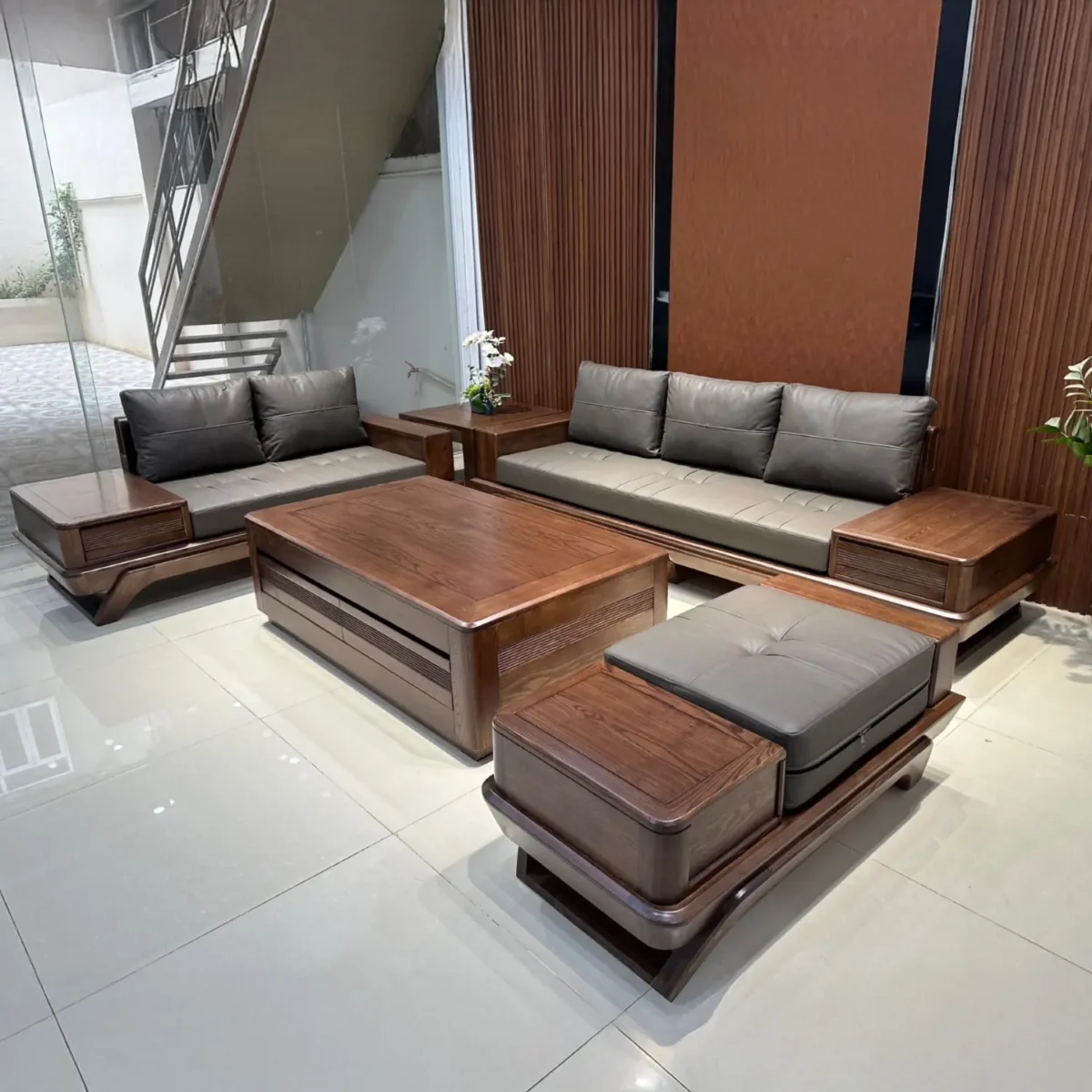 sofa go la gi vi sao sofa go luon giu phong do trong phong khach viet 4