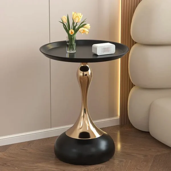 Bàn Trà Góc Sofa Chân Kim Loại Cách Điệu Hiện Đại - SP15801