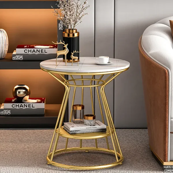 ban tra goc sofa mat da chan kim loai hien dai sp15891 1