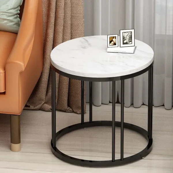 Bàn trà góc sofa mặt đá thiết kế đơn giản hiện đại - SP15832