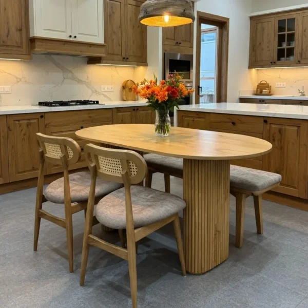 bo ban an go tan bi ghe lot nem thiet ke rustic cao cap sp15942 7