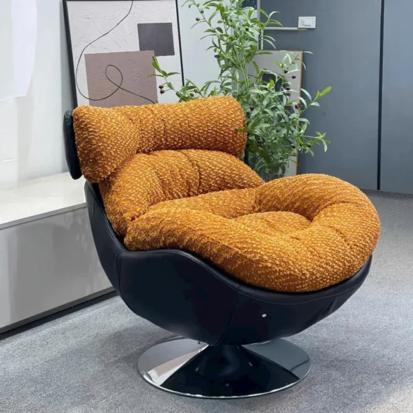 Ghế Thư Giãn Trụ Xoay Bọc Nỉ Hiện Đại - SP15973