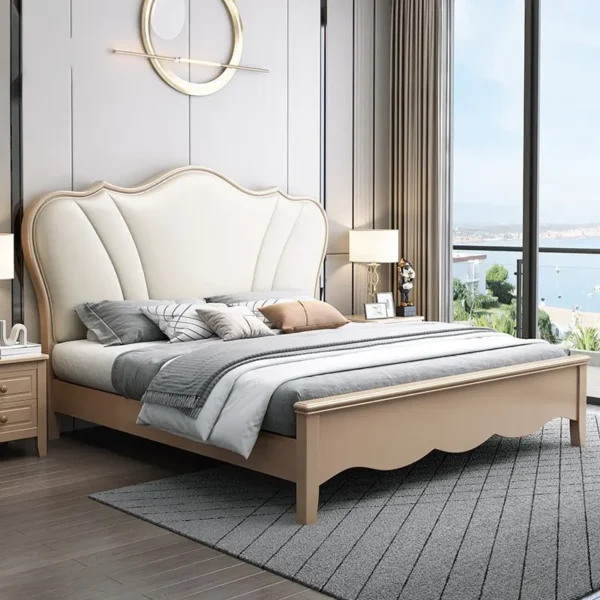 Giường Ngủ Bọc Da Thiết Kế Tân Cổ Điển Cao Cấp - SP15968