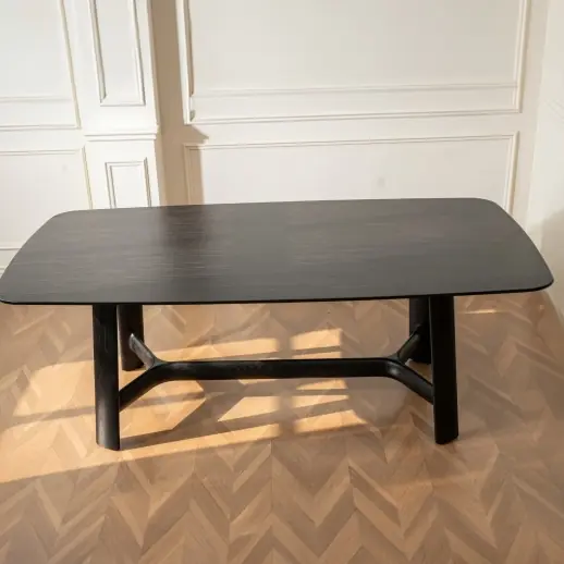 Bàn ăn gỗ tự nhiên thiết kế hiện đại hàng xuất khẩu cao cấp - SP17199