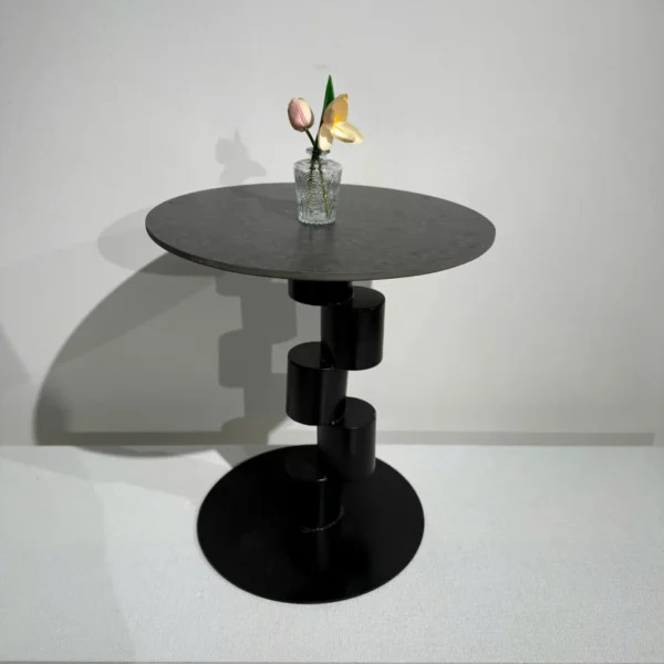 Trang chủ 392 Bàn trà góc sofa mặt đá chân độc đáo hiện đại - SP18542