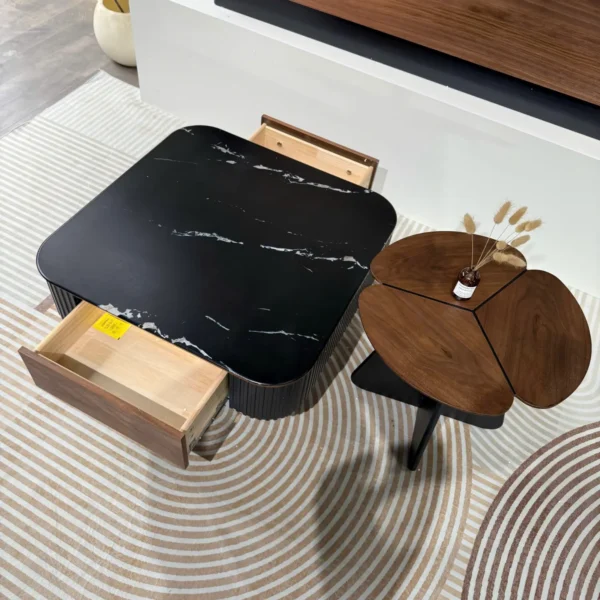 ban tra vuong go mat da kem ban tra nho hien dai sp18288 3