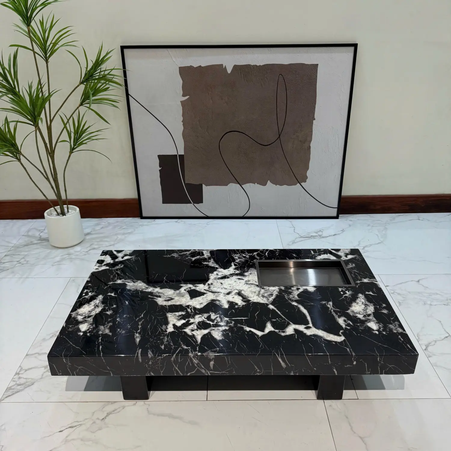 Bàn Trà Vuông Mặt Đá Hiện Đại - SP16066 6 ban tra vuong mat da hien dai sp16066 2