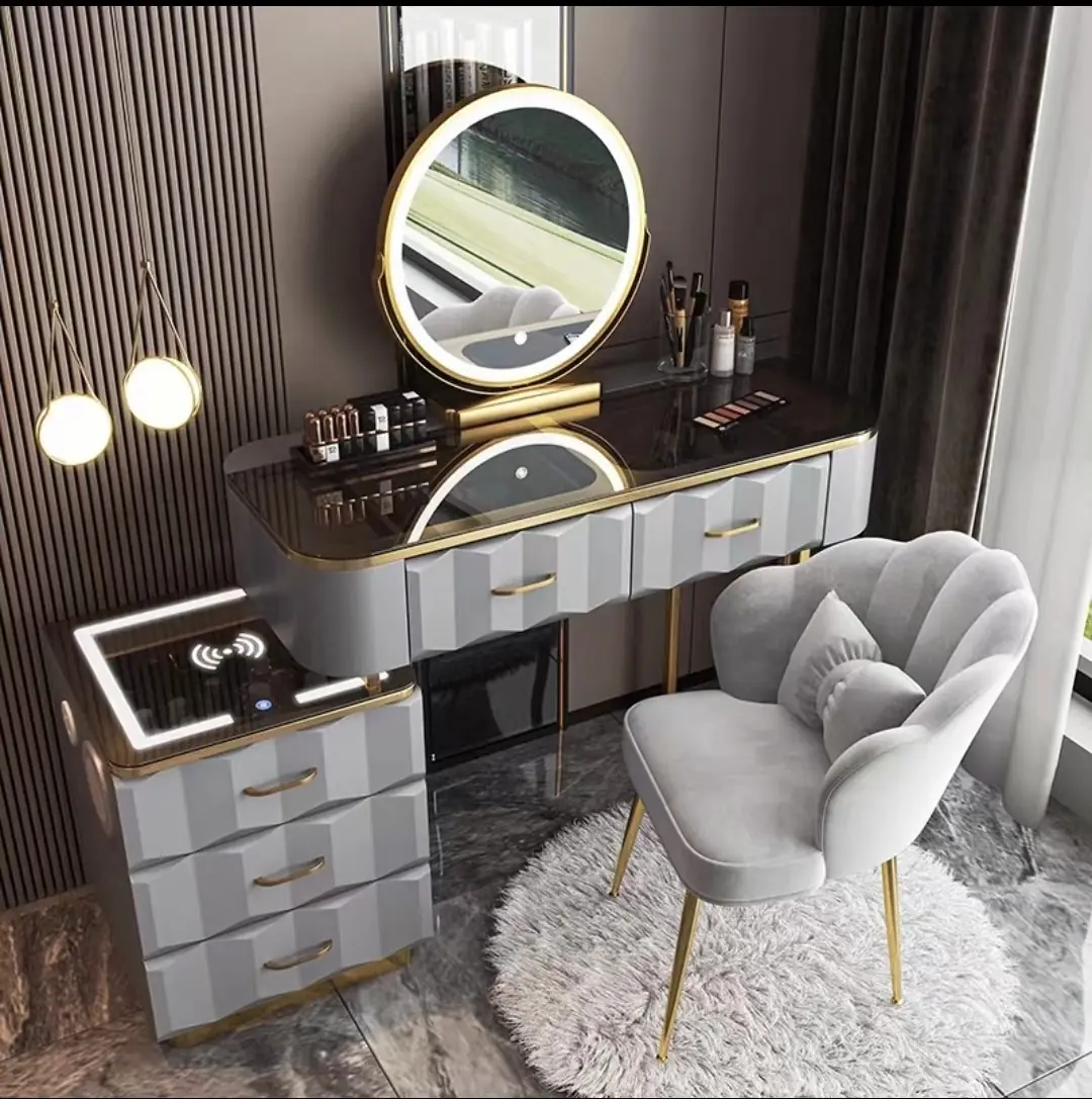 Bàn Trang Điểm Nhập Khẩu Có Đèn Led Hiện Đại - SP16042 4 ban trang diem nhap khau co den led hien dai sp16042 1