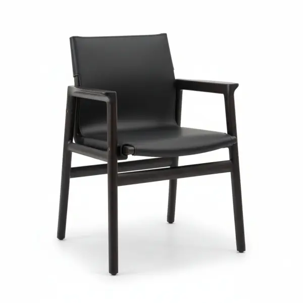 Ghế ăn gỗ sồi bọc da yên ngựa hàng xuất khẩu cao cấp - SP17323