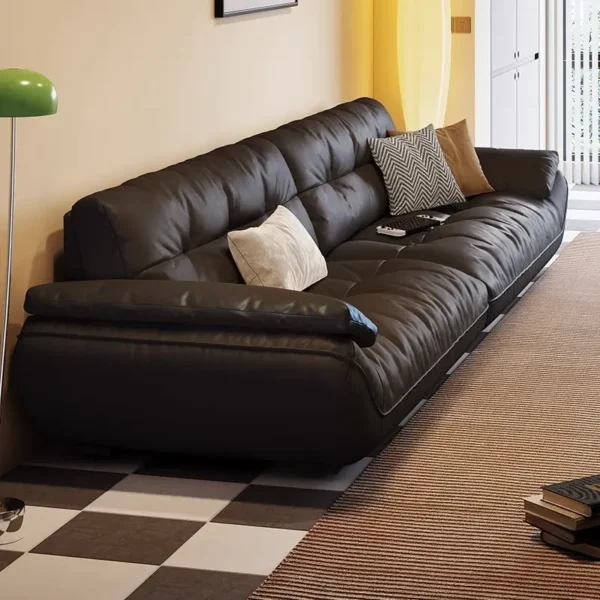 Ghế Sofa Văng Da Bo Tròn Êm Ái Thiết Kế Hiện Đại - SP16233