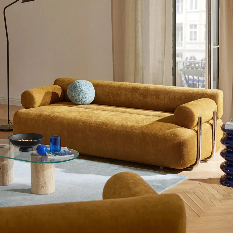 Ghế Sofa Văng Vải Nhung Bo Tròn Phong Cách Hiện Đại - SP16153 4 ghe sofa vang vai nhung bo tron phong cach hien dai sp16153 1