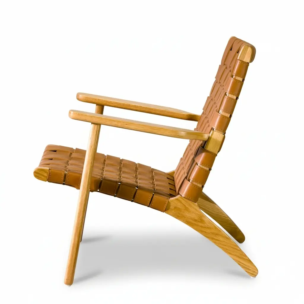 Ghế thư giãn khung gỗ nan da yên ngựa cao cấp hàng xuất khẩu - SP18133 13 ghe thu gian khung go nan da yen ngua cao cap hang xuat khau sp18133 1