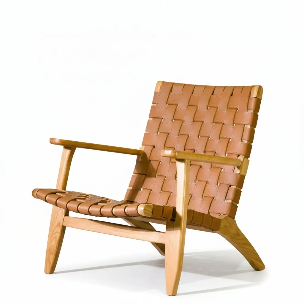 Ghế thư giãn khung gỗ nan da yên ngựa cao cấp hàng xuất khẩu - SP18133 12 ghe thu gian khung go nan da yen ngua cao cap hang xuat khau sp18133 2