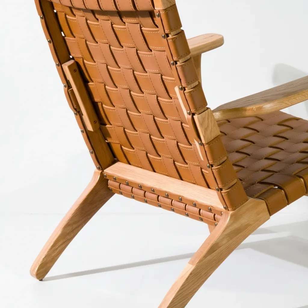 Ghế thư giãn khung gỗ nan da yên ngựa cao cấp hàng xuất khẩu - SP18133 16 ghe thu gian khung go nan da yen ngua cao cap hang xuat khau sp18133 5