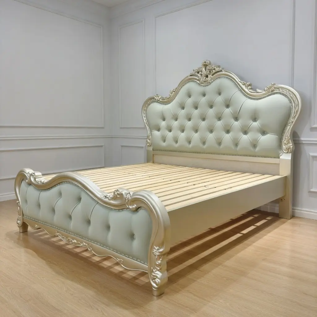 Giường ngủ bọc da chần nút phong cách hoàng gia cao cấp - SP18325 10 giuong ngu boc da chan nut phong cach hoang gia cao cap sp18325 4