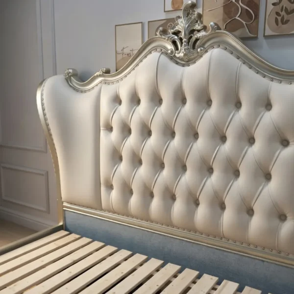 giuong ngu boc da tan co dien dau giuong canh buom cao cap sp18342 1