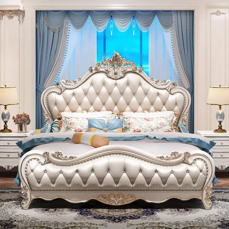 Giường Ngủ Bọc Da Thiết Kế Tân Cổ Điển Sang Trọng - SP16012 9 giuong ngu boc da thiet ke tan co dien sang trong sp16012 2