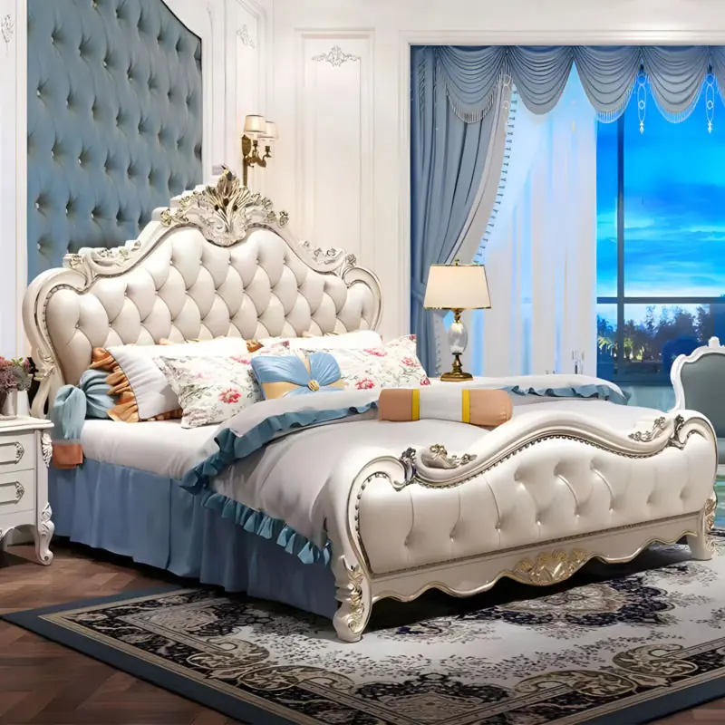 Giường Ngủ Bọc Da Thiết Kế Tân Cổ Điển Sang Trọng - SP16012 8 giuong ngu boc da thiet ke tan co dien sang trong sp16012 3