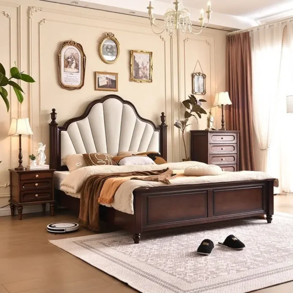 Giường Ngủ Gỗ Tân Cổ Điển Sang Trọng - SP16022 6 giuong ngu go tan co dien sang trong sp16022 2