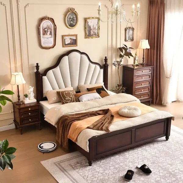 Giường Ngủ Gỗ Tân Cổ Điển Sang Trọng - SP16022