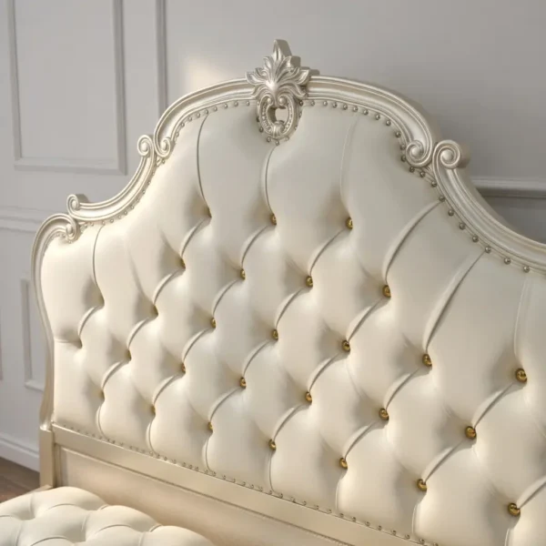 giuong ngu tan co dien boc da dau giuong hoa van cao cap sp18337 3