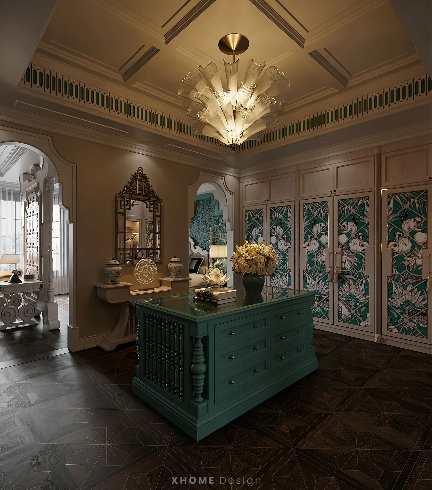 mau thiet ke noi that chung cu phong cach indochine tk17405