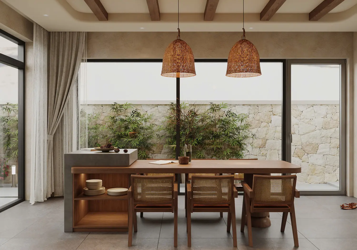 mau thiet ke noi that chung cu phong cach japandi wabi sabi toi gian a dong tk18265 10