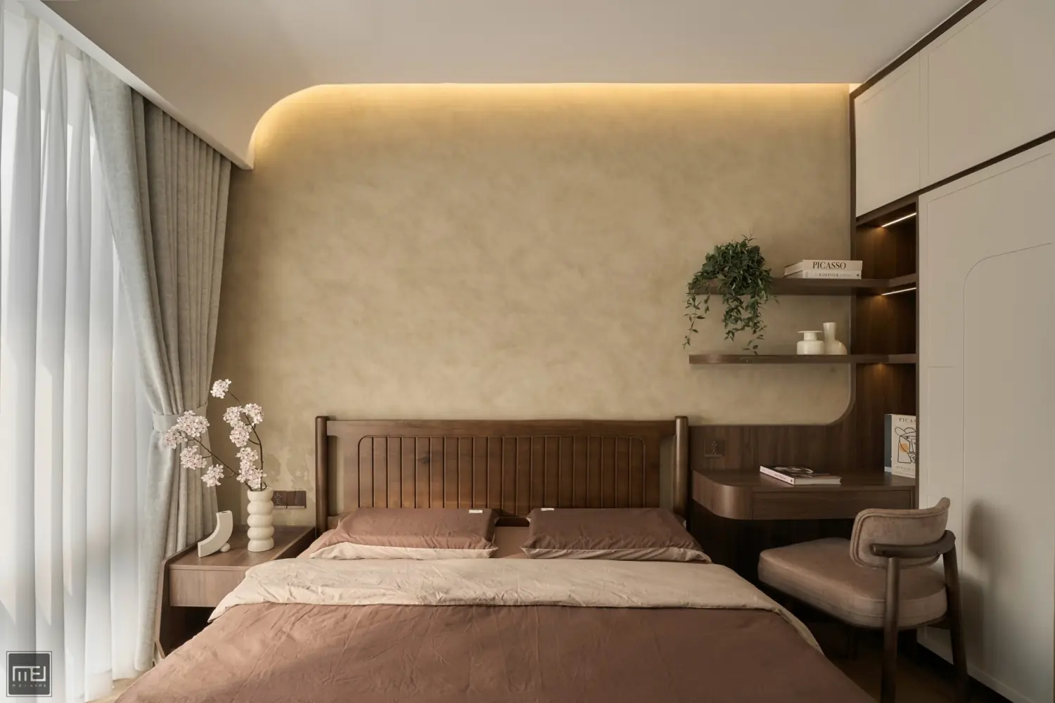 Thiết kế nội thất chung cư phong cách Á Đông - TK16113 9 thiet ke noi that chung cu phong cach a dong tk16113 16