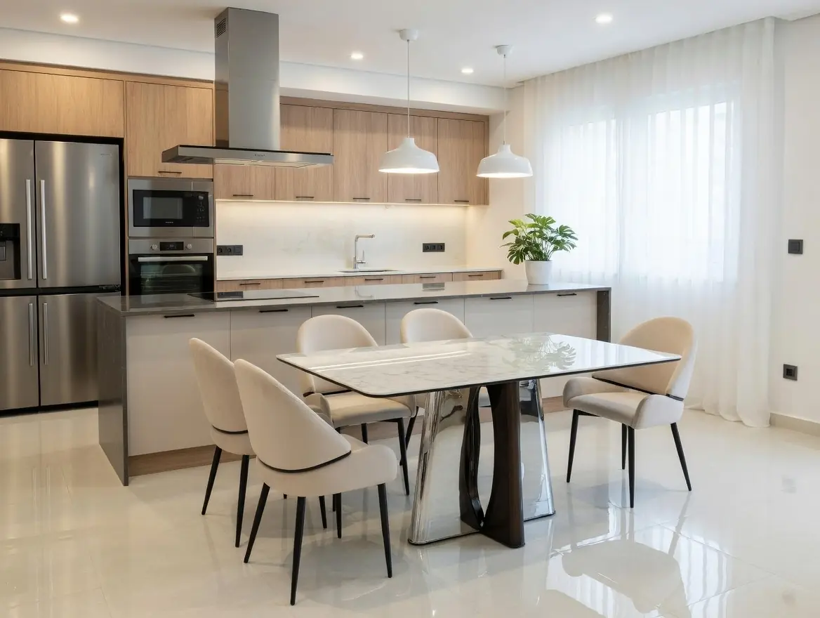 ban an mat da vi tinh the chan inox ghe da nhap khau cao cap sp18862