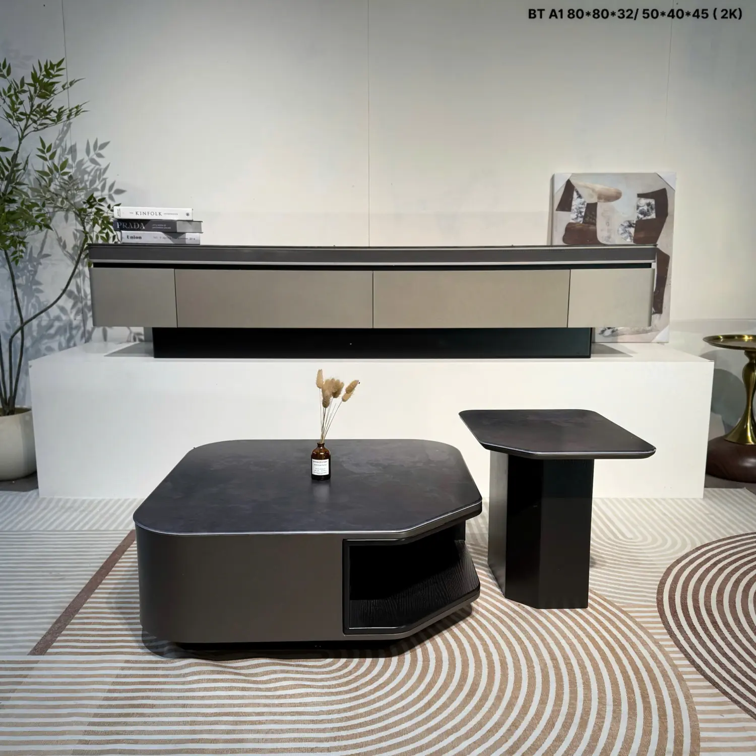 Bàn trà đôi mặt đá cao cấp - SP18837 1 Bàn trà đôi mặt đá cao cấp - SP18837