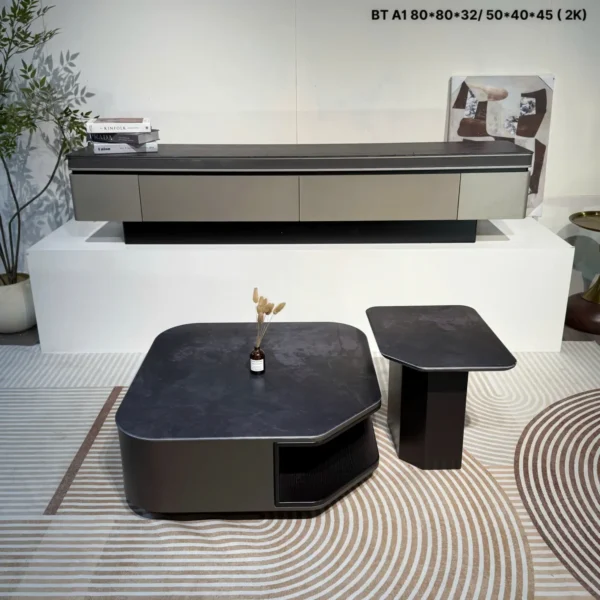 Bàn trà đôi mặt đá cao cấp - SP18837 10 ban tra doi mat da cao cap sp18837 2