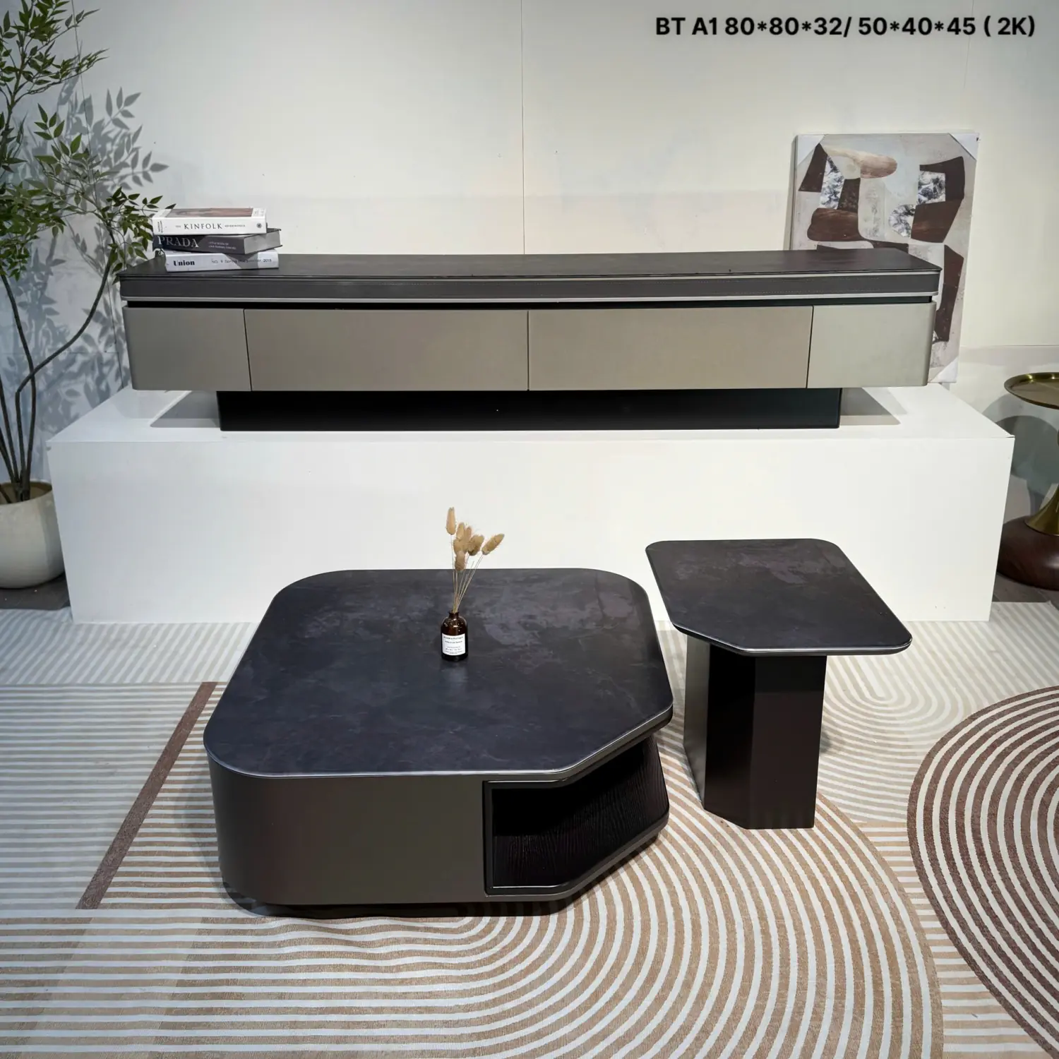 Bàn trà đôi mặt đá cao cấp - SP18837 13 ban tra doi mat da cao cap sp18837 2