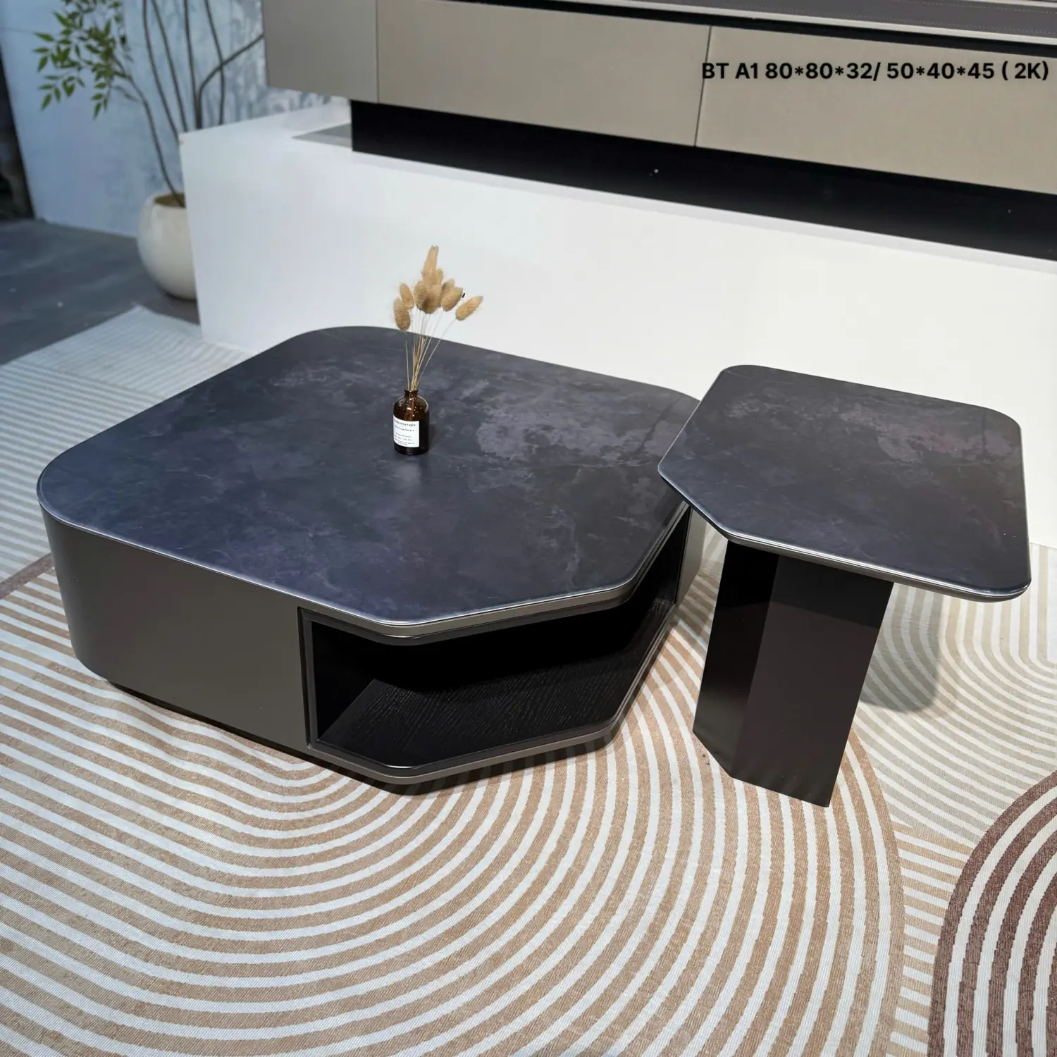 Bàn trà đôi mặt đá cao cấp - SP18837 14 ban tra doi mat da cao cap sp18837 4
