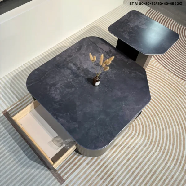 Bàn trà đôi mặt đá cao cấp - SP18837 9 ban tra doi mat da cao cap sp18837 5