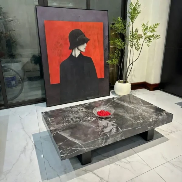 Bàn ăn mặt đá chữ nhật nguyên tấm sang trọng nhập khẩu - SP18852 7 ban tra mat da chu nhat nguyen tam sang trong nhap khau sp18844 1