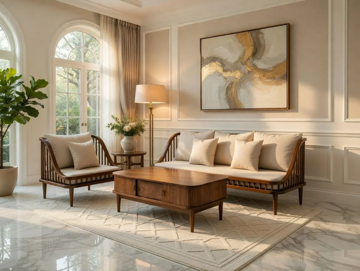 ghe sofa vang go soi boc vai ni cao cap sp18890